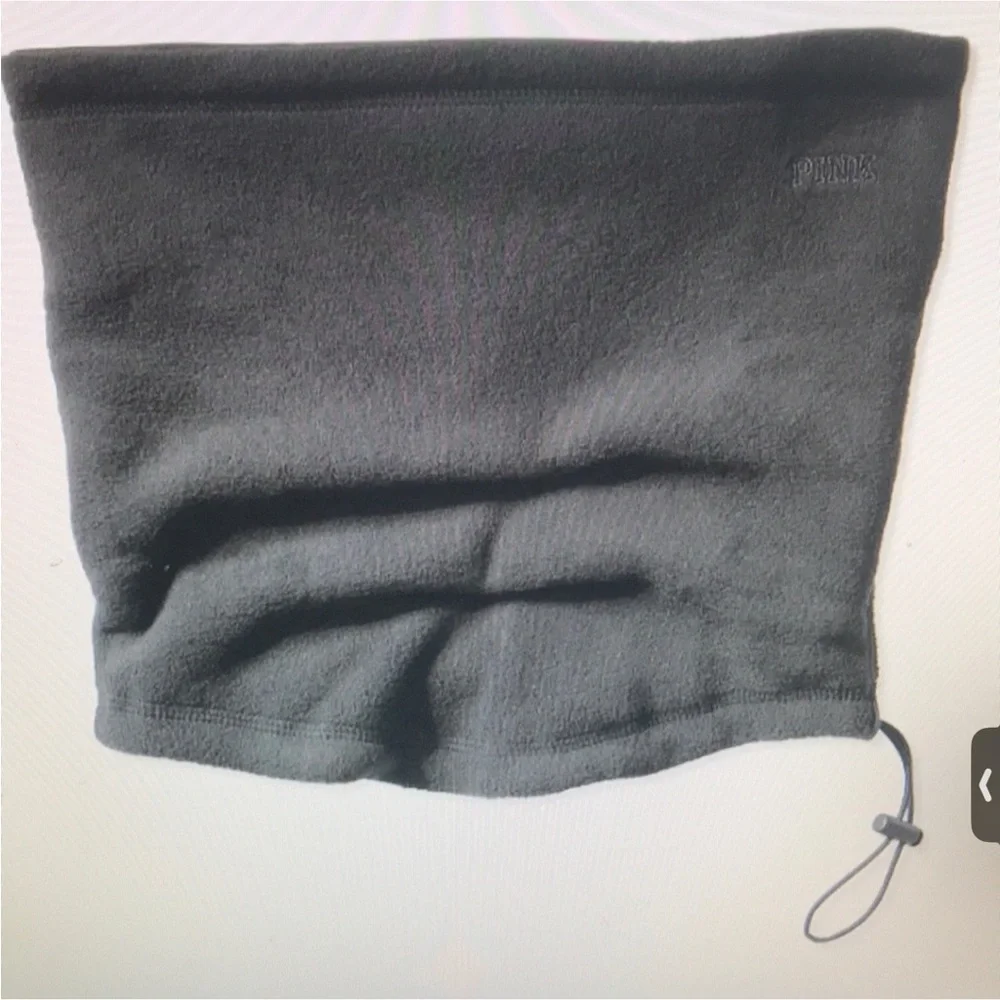 Pink Victoria’s Secret Black Polar Fleece Neck Gaiter New